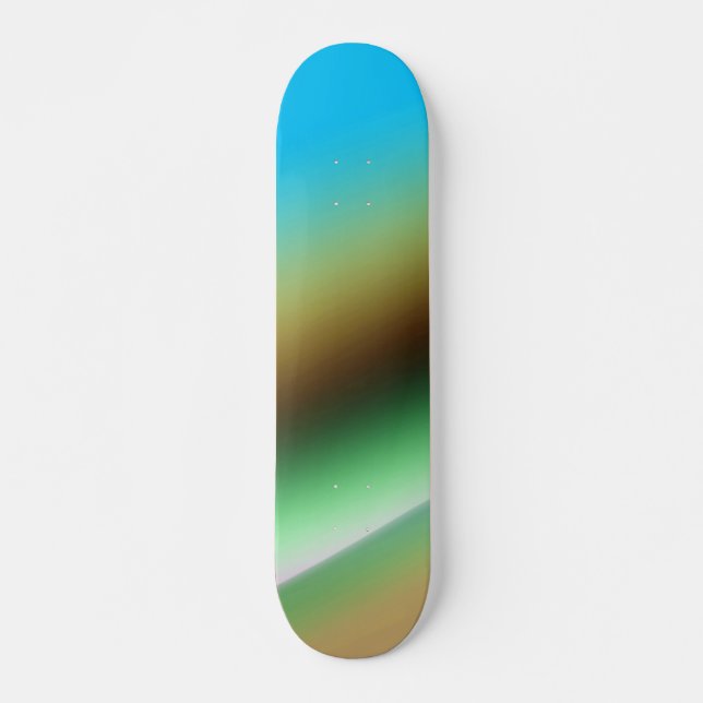 Blue green rainbow abstract texture pattern art  t skateboard (Front)