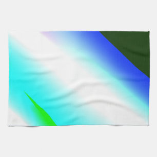 Blue green rainbow abstract texture pattern art  t tea towel