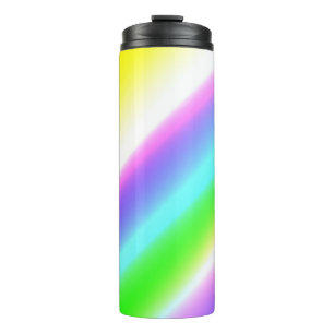 Blue green rainbow abstract texture pattern art  t thermal tumbler
