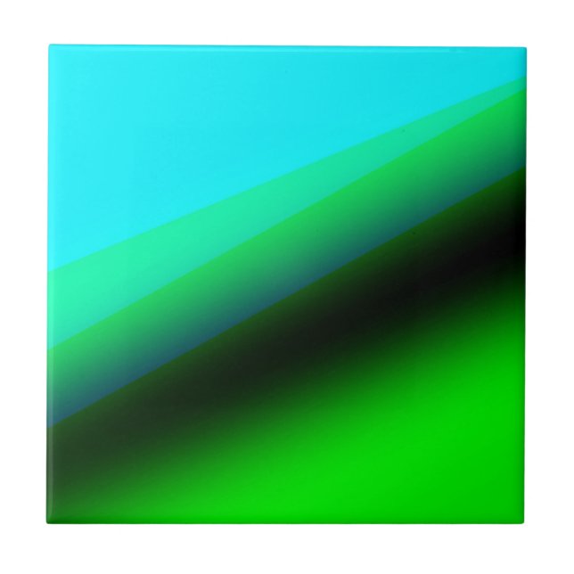 Blue green rainbow abstract texture pattern art  t tile (Front)
