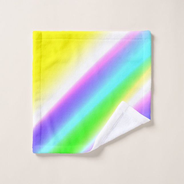 Blue green rainbow abstract texture pattern art  t wash cloth (Wash Cloth)