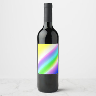 Blue green rainbow abstract texture pattern art t wine label