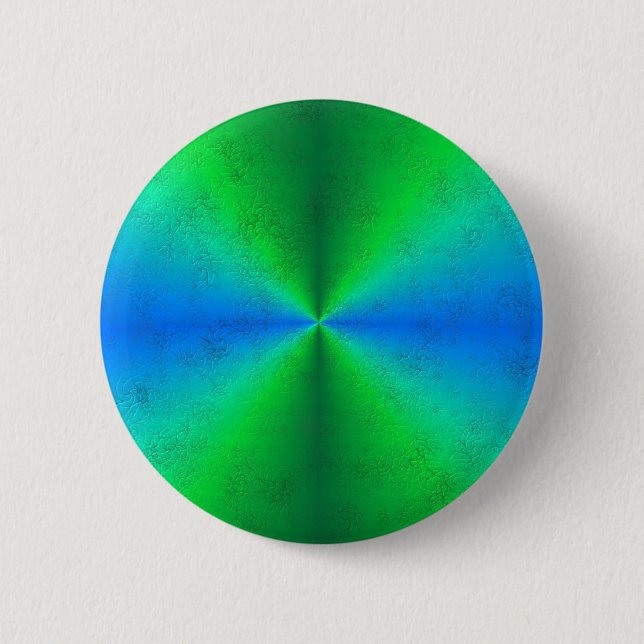 Blue green rainbow in Elephant Skin leather optics 6 Cm Round Badge (Front)