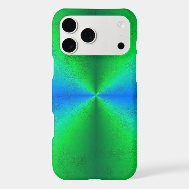 Blue Green Rainbow in Elephant Skin Leather Optik (Back)