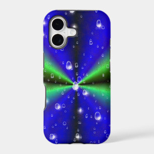 Blue Green Rainbow in Elephant Skin Leather Optik