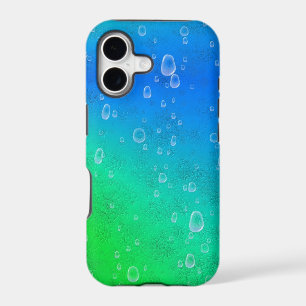 Blue Green Rainbow in Elephant Skin Leather Optik