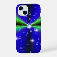 Blue Green Rainbow in Elephant Skin Leather Optik