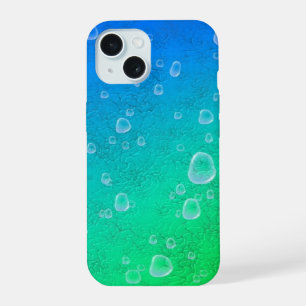 Blue Green Rainbow in Elephant Skin Leather Optik iPhone 15 Case
