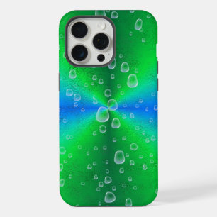 Blue Green Rainbow in Elephant Skin Leather Optik iPhone 15 Pro Max Case