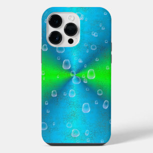 Blue Green Rainbow in Elephant Skin Leather Optik iPhone 14 Pro Max Case