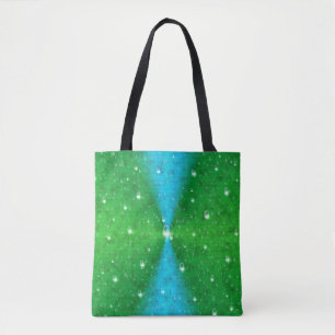 Blue Green Rainbow in Elephantenskin leatheroptik Tote Bag