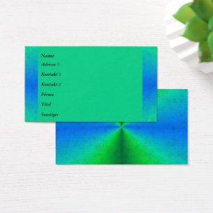 Blue Green Rainbow in Leatheroptik Business Cards