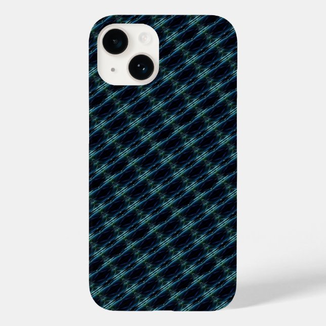 Blue Green Rainbow Stars , Artdeco Pattern Case-Mate iPhone Case (Back)