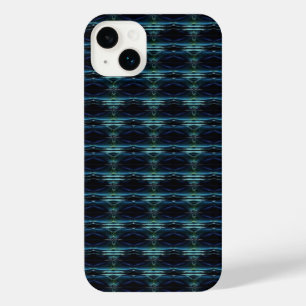 Blue Green Rainbow Stars , Artdeco Pattern iPhone 14 Plus Case