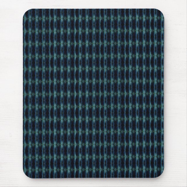 Blue Green Rainbow Stars , Artdeco Pattern Mouse Mat (Front)