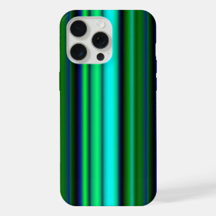 Blue Green Rainbow Stripes iPhone 15 Pro Max Case