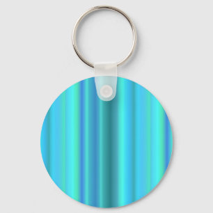 Blue Green Rainbow Stripes Key Ring