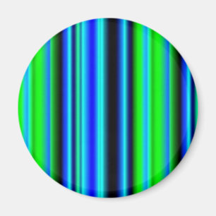 Blue Green Rainbow Stripes Magnet