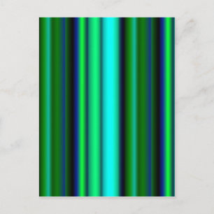 Blue Green Rainbow Stripes Postcard
