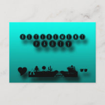 Blue Green Retirement Party Custom Invitation