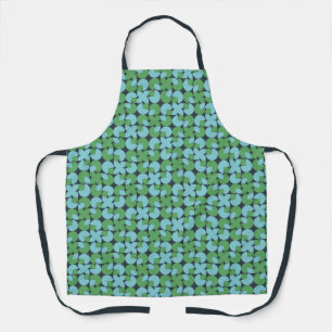 Blue & Green Retro Organic Shapes Apron