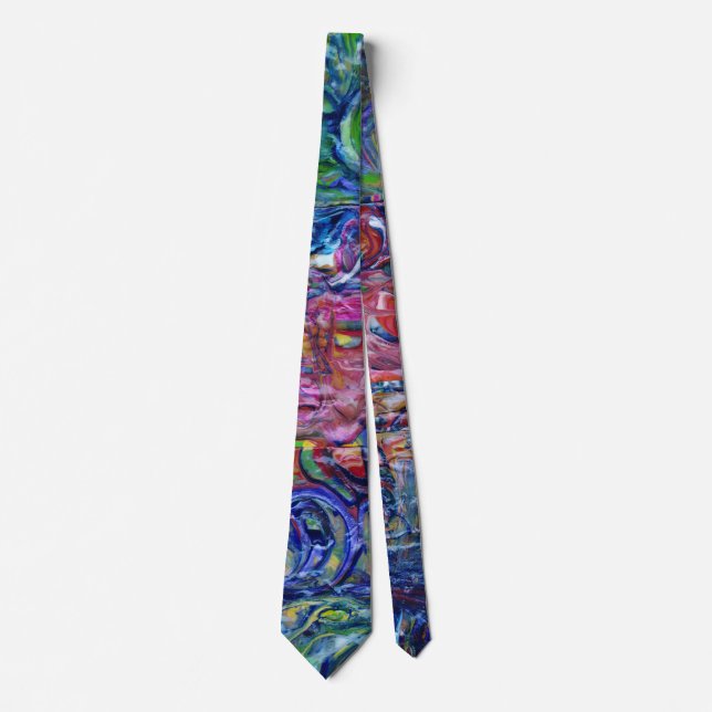 Blue-Green Saltwater Taffy Swirl Tie (Front)