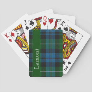 Blue & Green Scottish Tartan Plaid Playing Cards