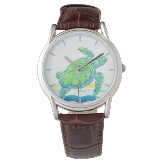 Blue & Green Sea Turtle Watch (Front)