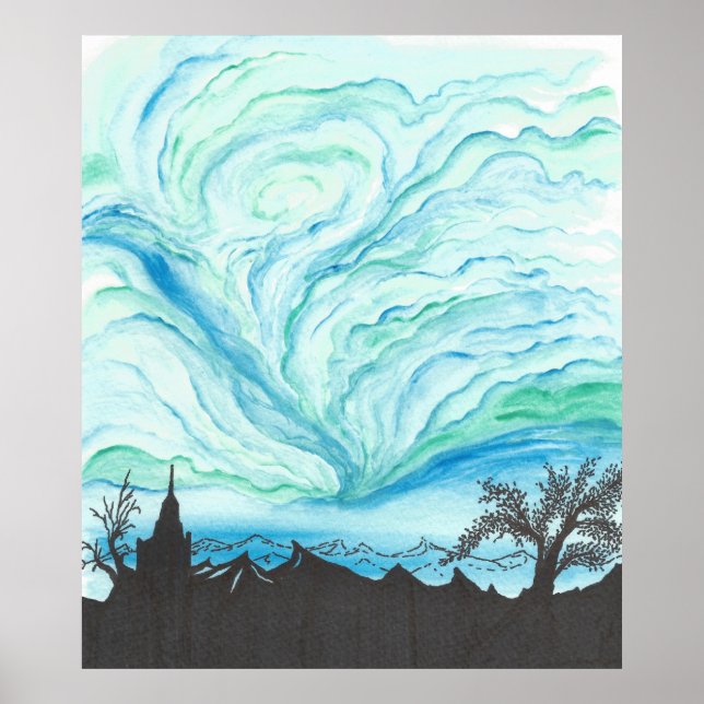 Blue Green Sky Poster (Front)