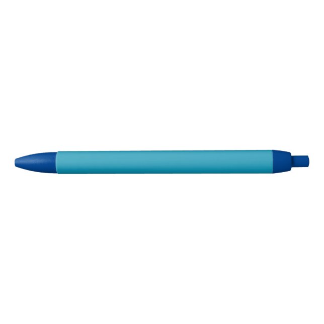 Blue-green (solid colour)  black ink pen (Front)