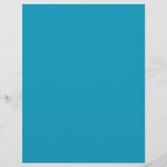 Blue-green (solid colour)  custom letterhead (Front)