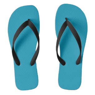 Blue-green (solid colour)  flip flops