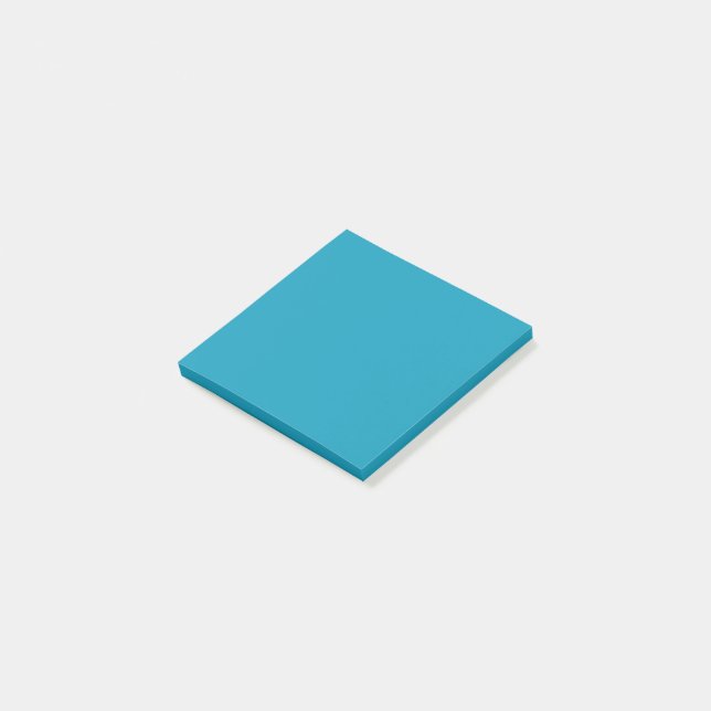 Blue-green (solid colour)  post-it notes (Angled)