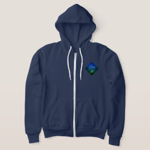 Blue Green Starburst Enjoy Life Design Hoodie