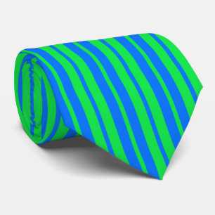 Blue Green Stylish Stripes Pattern Design  Tie