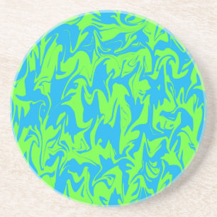 Blue Green Swirl Coaster