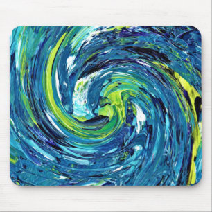 Blue Green Swirl Gel Mousepad