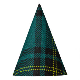 Blue-Green Tartan Party Hat