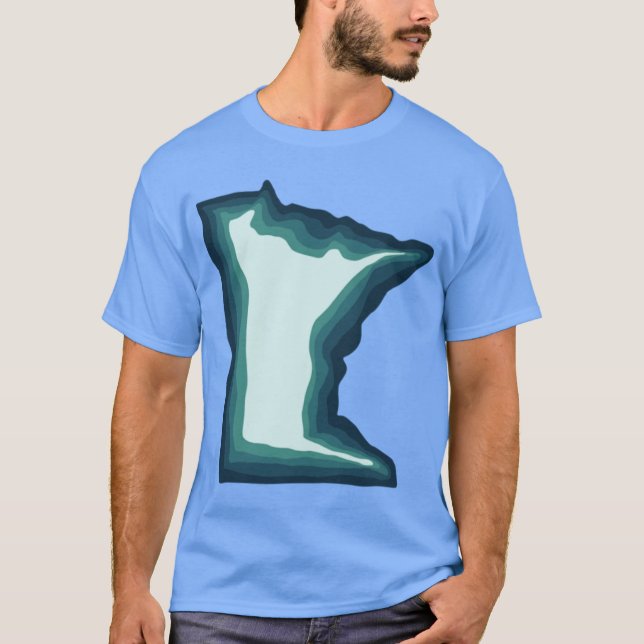 Blue Green Teal Minnesota T-Shirt (Front)