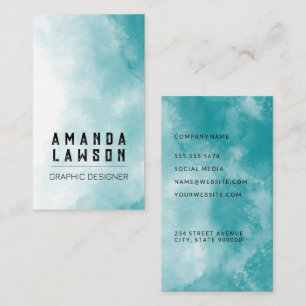 Blue Green Texture Background Business Card