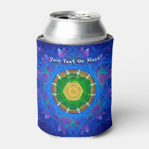 Blue-Green Tie Dye Can Cooler