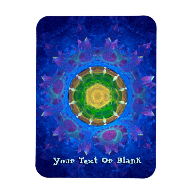 Blue-Green Tie Dye Magnet (Vertical)
