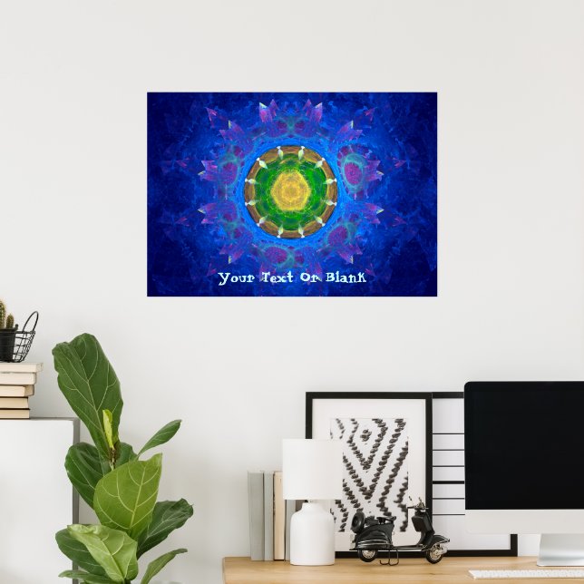 Blue-Green Tie Dye Poster (Home Office)