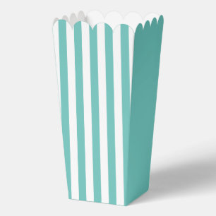 Blue Green Tosca Stripes Popcorn Favour Box