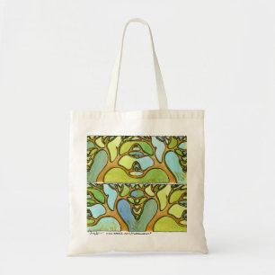 Blue Green Tree Art Bag