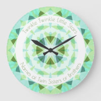 Blue Green Twinkle Little Star Baby Twins Nursery