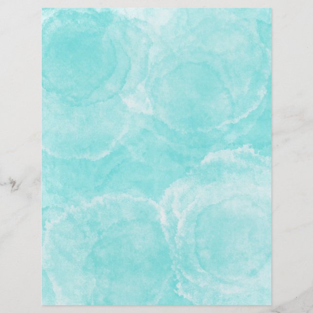 Blue Green Venetian Stucco Scrapbooking Paper (Front)