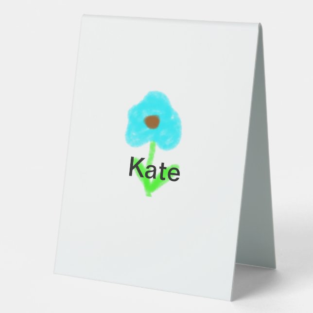 Blue green watercolor add your name text custom (Front)