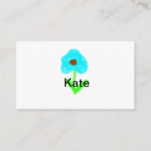 Blue green watercolor add your name text custom enclosure card