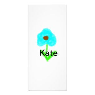 Blue green watercolor add your name text custom  rack card